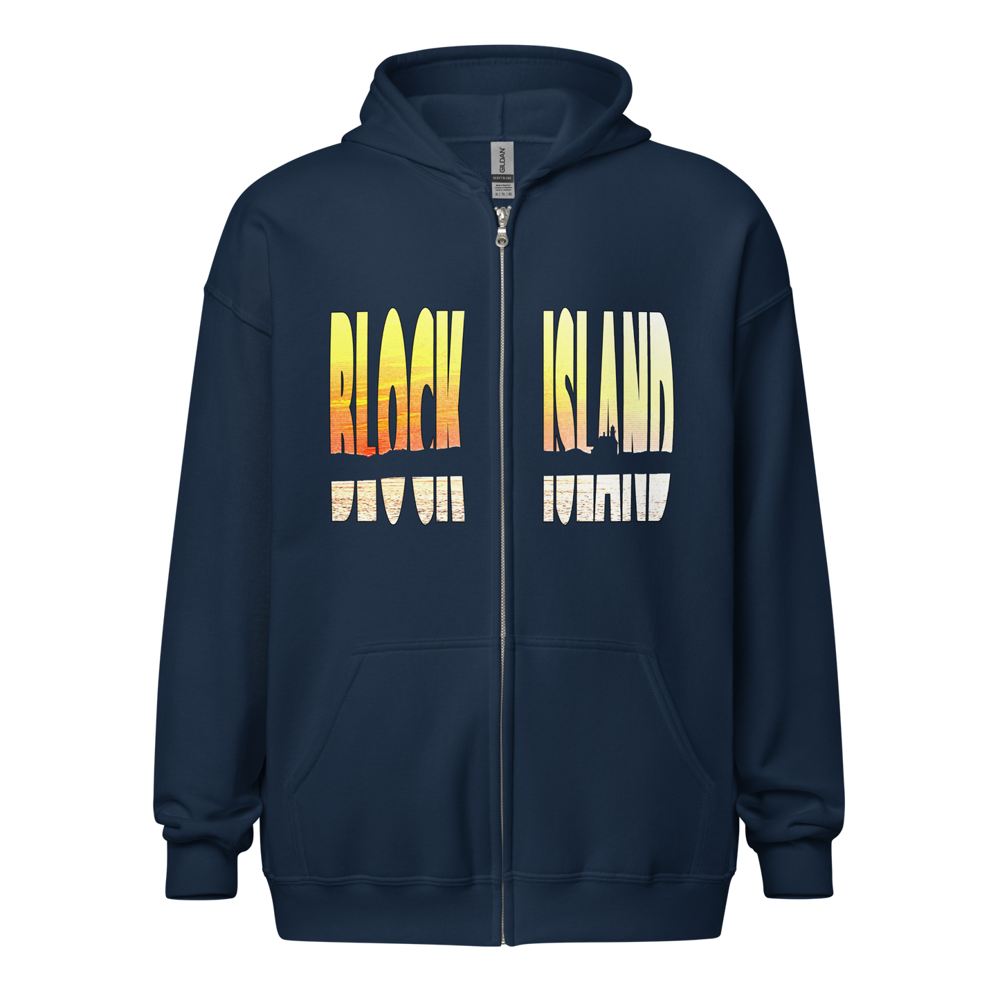 Block Island Zippered Unisex Hoodie